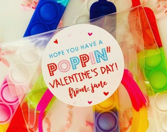 Pop It Valentines Day, Valentines Day Tag, Pop It Valentine Tag, Pop It Gift, Poppin Valentines, Valentine Stickers, Lauren Haddox Designs