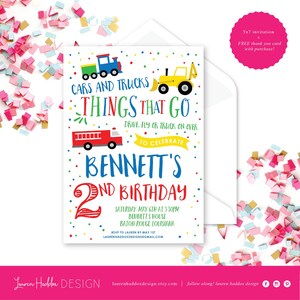 Transportation Birthday Invitation, Things that Go Invitation, Transportation Printables, Transportation Decorations, Lauren Haddox Designs