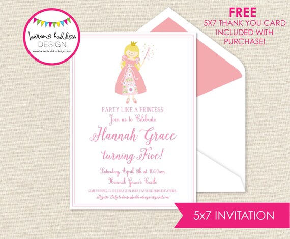 princess birthday invitation princess birthday party like a fairy princess birthday invitations
