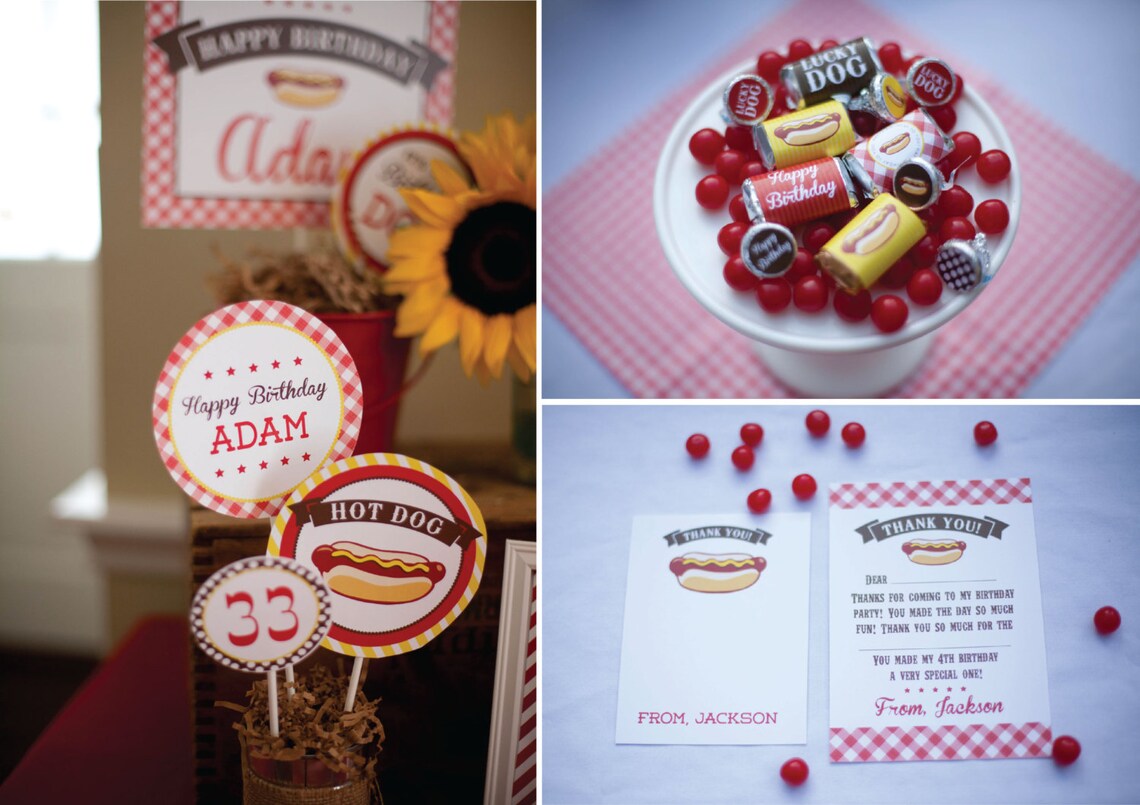 Hot Dog Birthday Hot Dog Party Hot Dog Birthday Party Hot Etsy