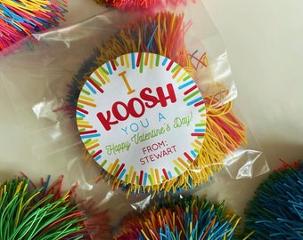 Koosh Valentine Tag, Valentines Day Tag,  Koosh Gift, Koosh Stringy Ball, Koosh Valentine, Classroom Valentines, Preschool Valentines