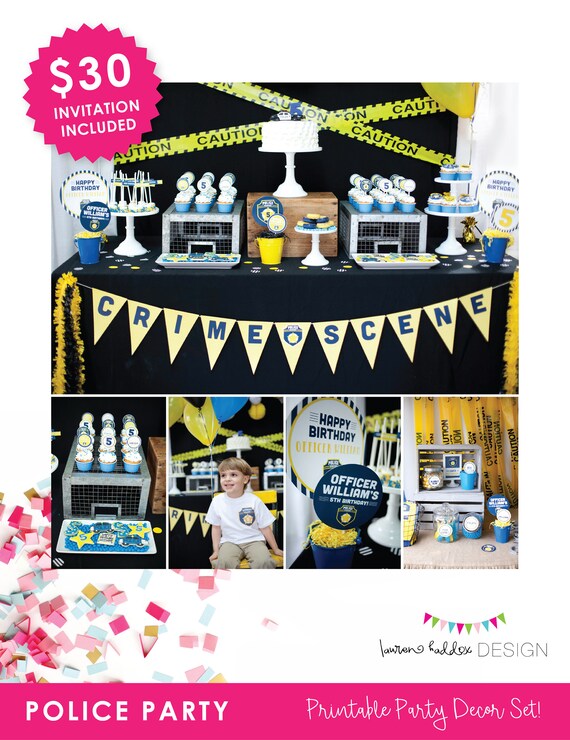 Anniversaire De Policier Fete D Anniversaire De Policier Etsy Anniversaire De Policier Fete D Anniversaire De Policier Etsy
