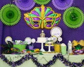 Fasching Karneval Einladung Geburtstag Fasching Ausdrucke, Karneval Geburtstag Dekorationen, Lauren Haddox Designs