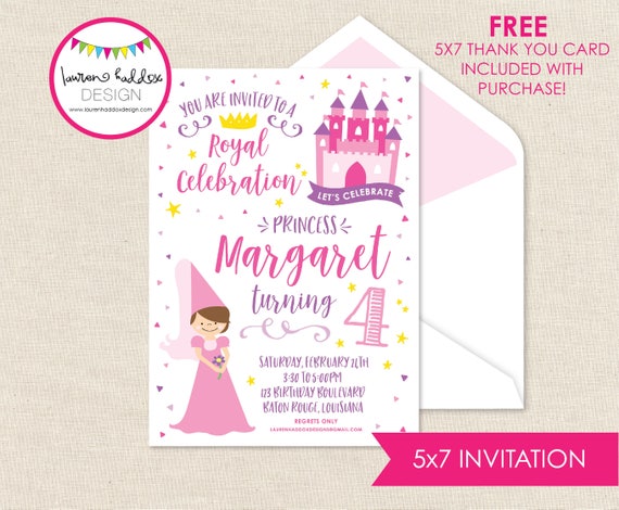 Click On The Free Printable Princess Party Invitation
