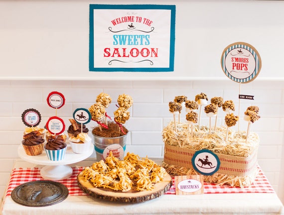 Cowboy Birthday Party, Western Birthday, Cowboy Party, Cowboy Printables, Cowboy Rocking Horse, Cowboy Decorations, Lauren Haddox Designs Il_570xn