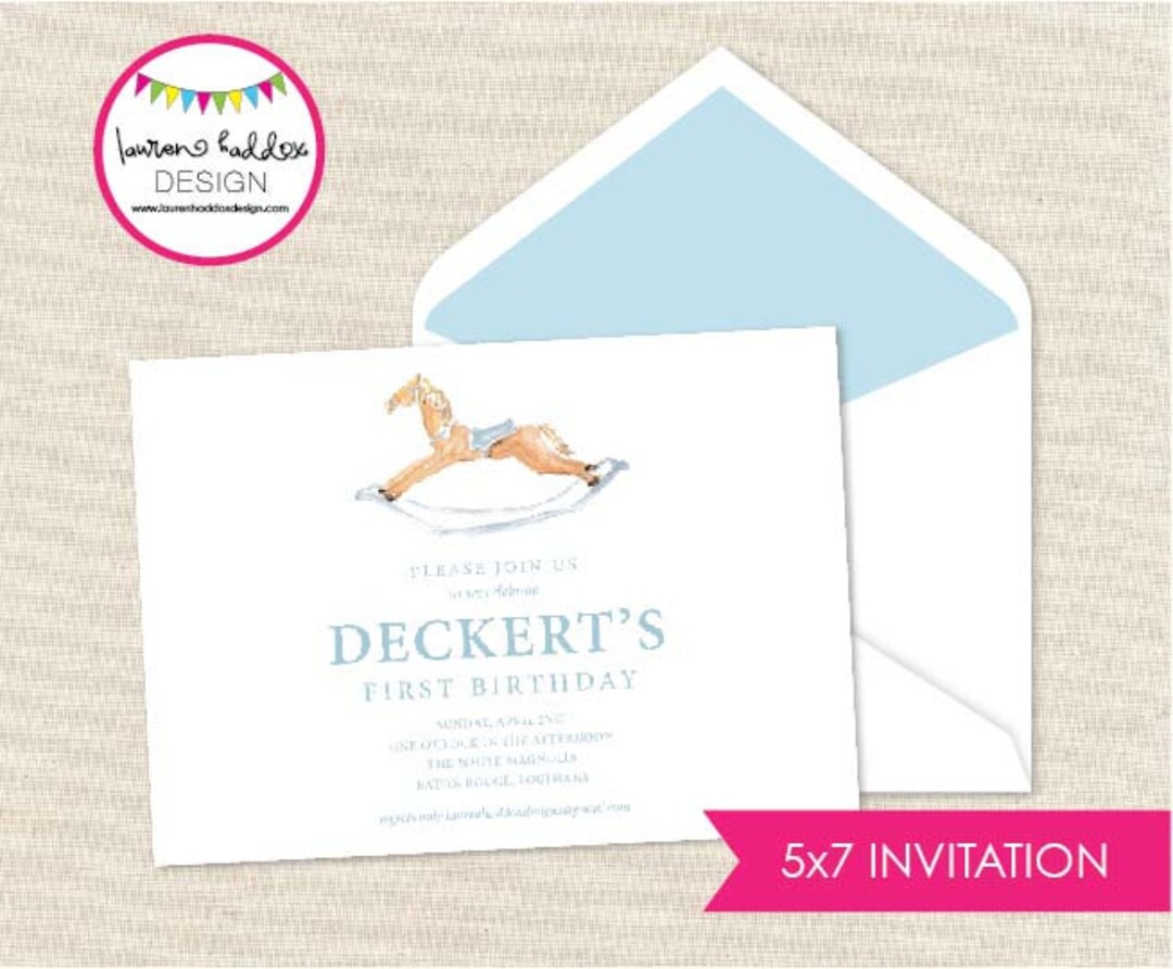 Rocking Horse Birthday Invitation, Rocking Horse Printables, Rocking