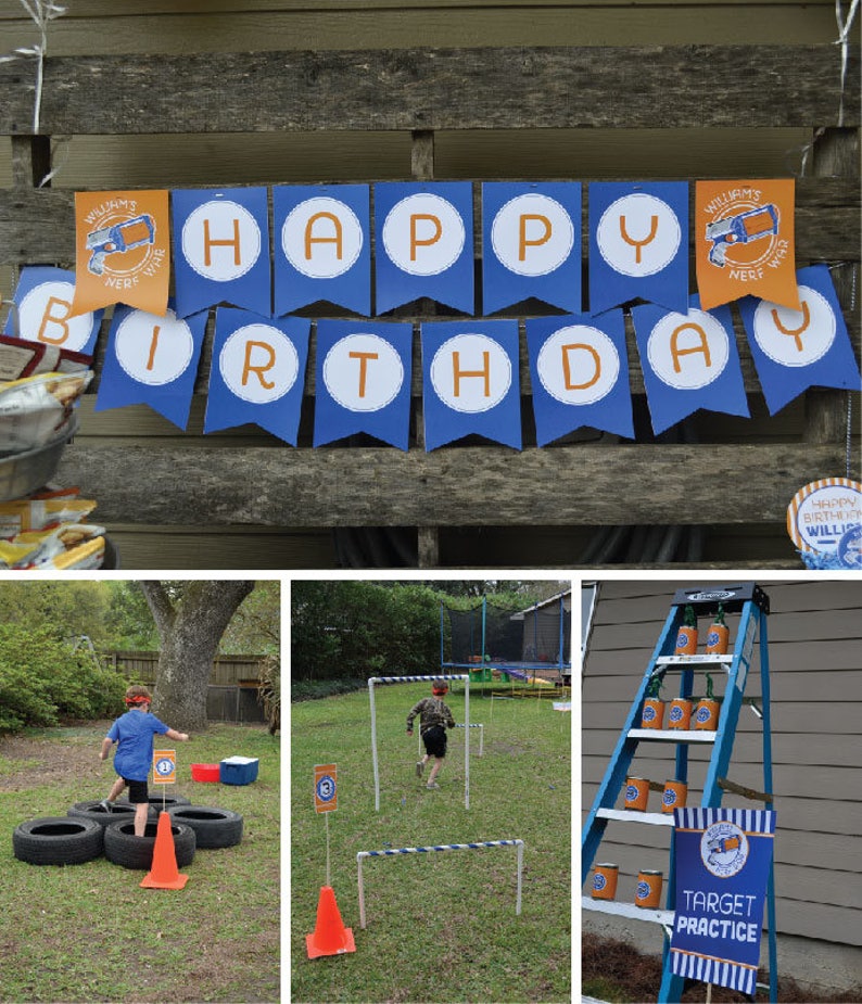 Nerf Gun Inspired Birthday Nerf Gun Birthday Invitation Etsy