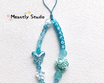 Personalized Letter-Beaded Phone Strap – Custom Name Chain in Dopamine Colors, Trendy Phone Charm