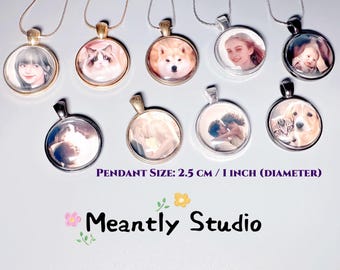 Mothers Day Gift: Custom Photo Pendant Necklace or Keychain • Handmade Vintage Style Pet Memorial