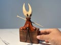 Hollow Knight Silksong Hornet Wooden Sculpture • Walnut Figurine • Gamer Desk Decor • Back to School Teacher Appreciation Gift product logo