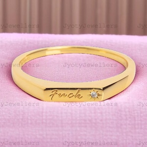 Tiny Sterling Silver Middle Finger Ring, Middle Finger F You Ring, Grunge Jewelry Punk Rock Fun Rings Dainty Ring Personalized Jewelry Gift