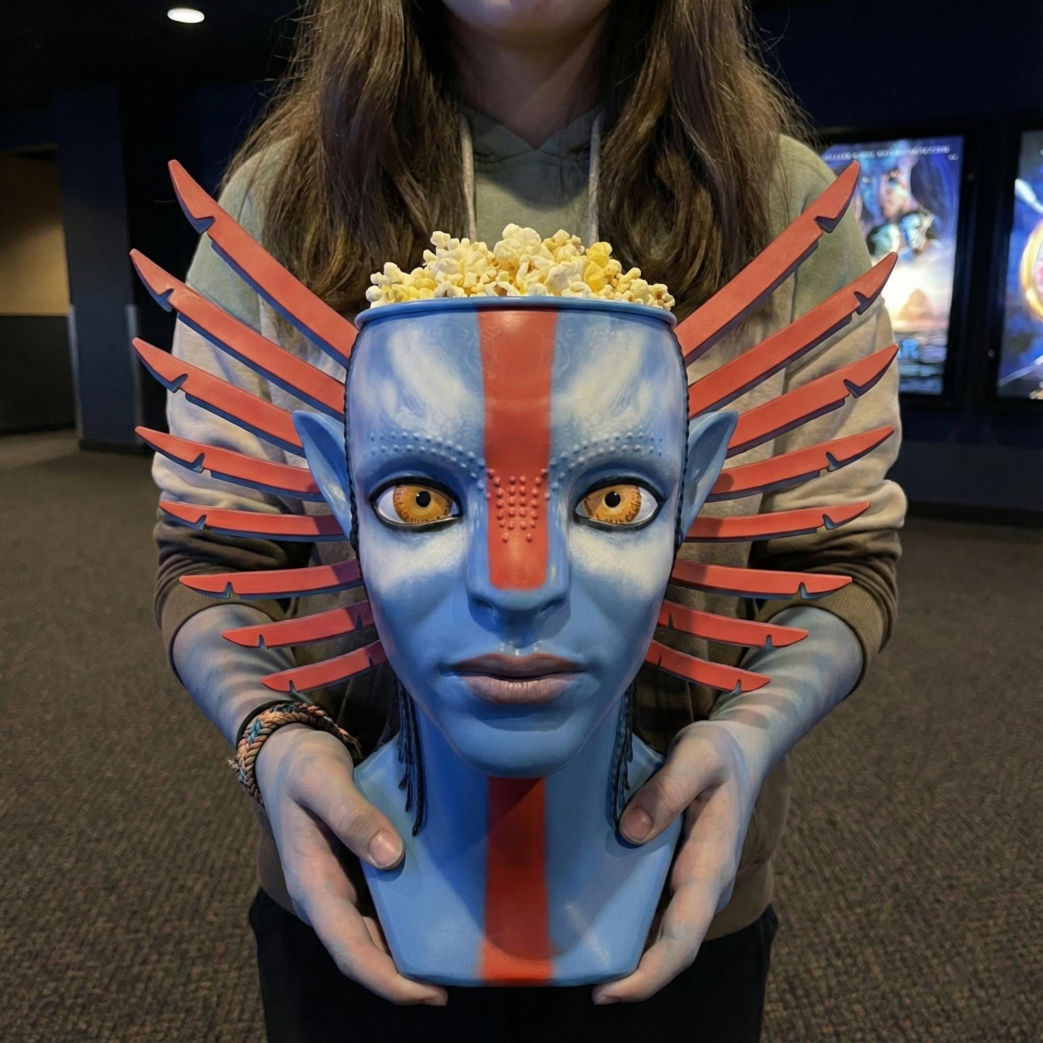 Avatar Fire and Ash Popcorn Bucket STL| Varang Bust 3D Print