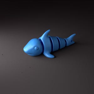 Flexy Shark – Articulated Print-in-Place 3D Model | No Assembly | Fidget Toy for Ocean Lovers