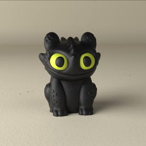 Flexy Toothless Popcorn Bucket – 3D Printable Articulated Night Fury, Full-Color 3MF File, Snack Holder for HTTYD Fans