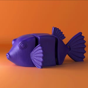 Flexy Boxfish 3D Model – Articulated Print-in-Place Ocean Toy, No Assembly Needed, Fidget Toy for Kids & Adults, Fun Desk Companion
