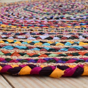 Handwoven Wool Jute Rug: Boho Kilim Style, Custom Size
