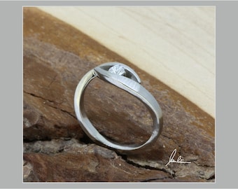 Weißgold Ring mit Brillant