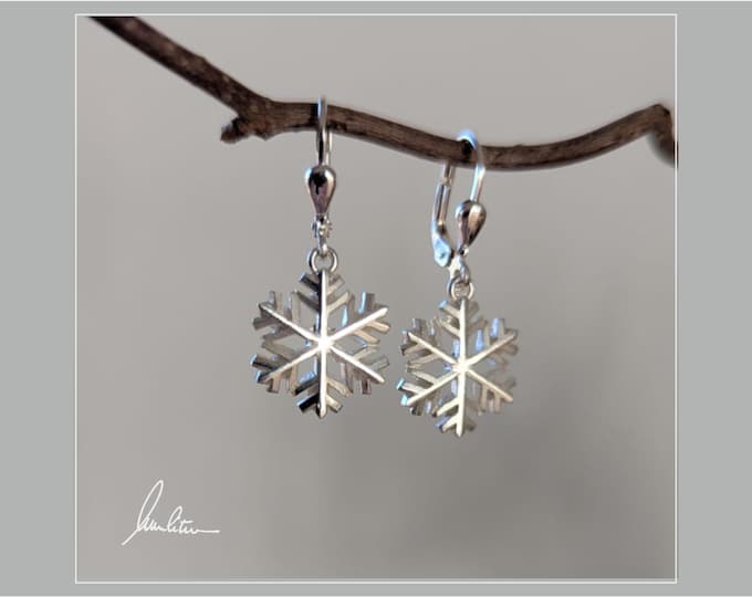 Ohrringe Schnee-Sternchen in Silber
