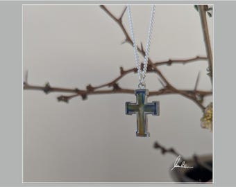 Anhänger Kreuz "Farben der Erde"
