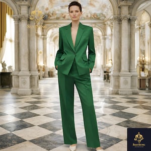 Kelly Green Womens Pants Suit - Etsy