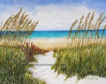 Canvas Print Mother Child Beach Painting Anna Maria Island Beach D\u00e9cor Man Woman Beach Love Painting Coastal Wall Art Coastal D\u00e9cor
