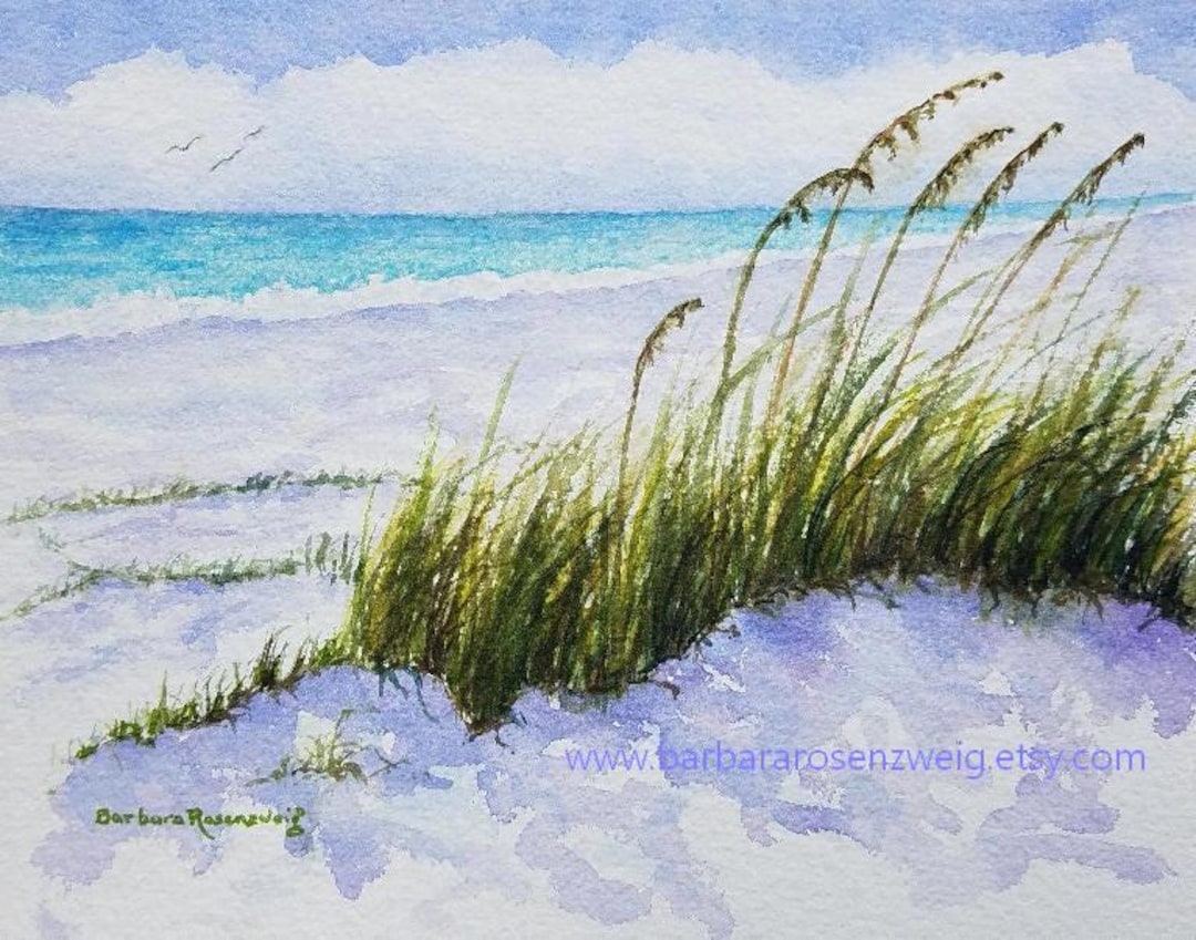Beach Dunes Watercolor Painting Coastal Art Print Etsy UK beach-dunes-watercolor-painting-coastal-art-print-etsy-uk