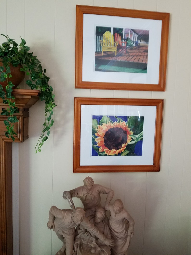 Sunflower Painting, Sunflower Print, Sunflower Wall Art, Kitchen Wall Art, Indoor Garden Decor, Tuscan Decor, Sunflower Gift, Canvas Art image 7