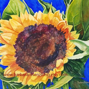 Sunflower Painting, Sunflower Print, Sunflower Wall Art, Kitchen Wall Art, Indoor Garden Decor, Tuscan Decor, Sunflower Gift, Canvas Art image 1