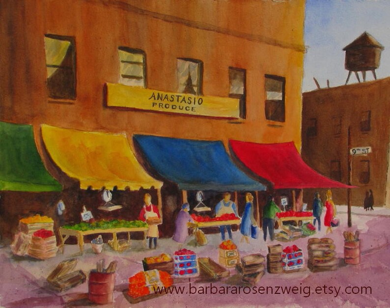 South Philly Italian Farmers Market Art Print Painting ...