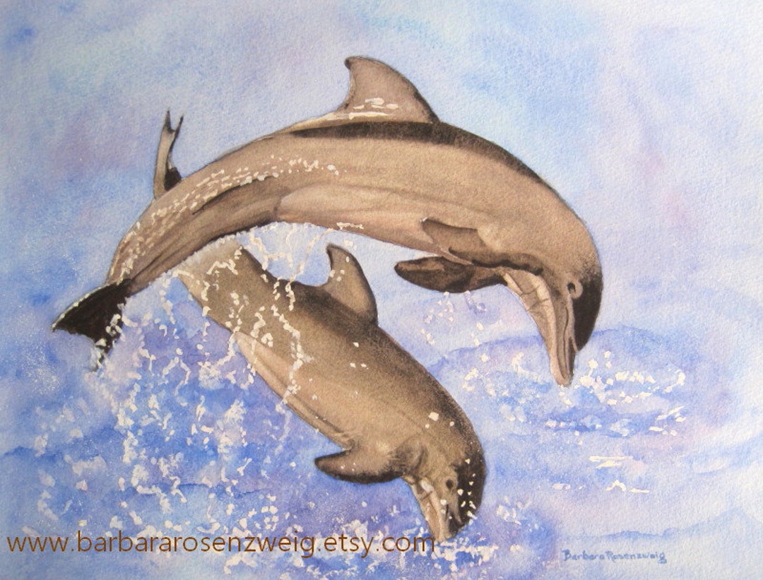 Coastal Decor, Anna Maria Island, Beach Wall Art, Dolphin Painting