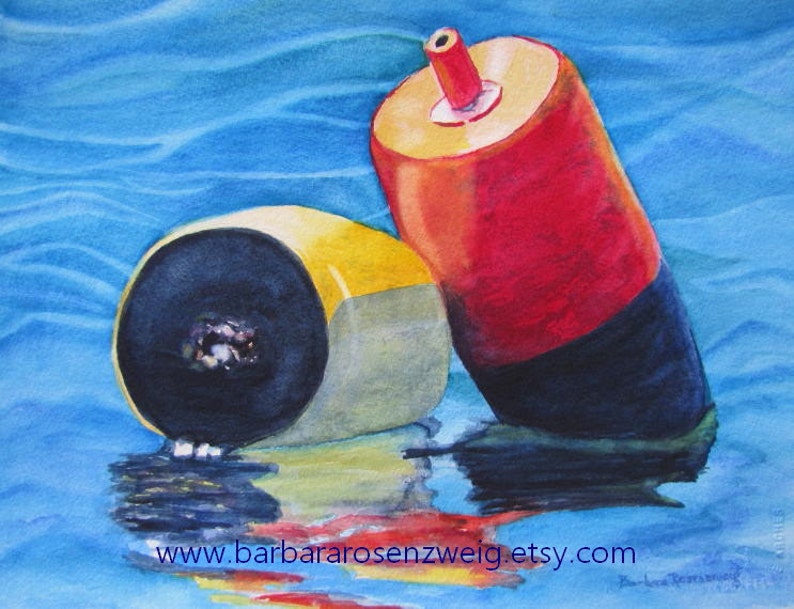Buoy Coastal Print Beach Decor Beach Art Nautical Art Etsy