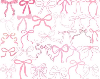 Boho Ribbon Bow Svg Bundle, Coquette Bow Svg, Ribbon Bow Svg, Bow Png, Ribbon Bow Clipart, Hand Drawn Frames, Bow Tie Svg, Cricut Cut Files