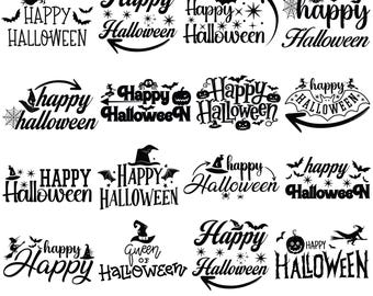 15 Happy Halloween Svg Bundle, Spooky Season Png, Trick Or Treat Sign Clipart, Ghost, Boo, Witch Ghost Cut Files For Cricut,Digital Download