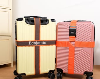 Cinghia per bagaglio personalizzata ricamata - Sicurezza da viaggio in polipropilene personalizzata