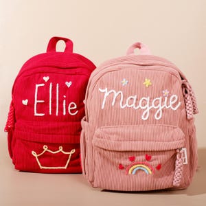 Personalized Children&#39;s Backpack: Embroidered Name Bag for Preschool Boys & Girls - School Gift