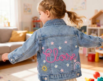 Soft Denim Baby Jacket – Personalized Keepsake Gift | Custom Back to School & Baby Shower Outerwear