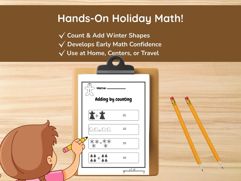 Add By Counting Adding by Counting Worksheet for Kids PDF & PNG, Preschool Math ...