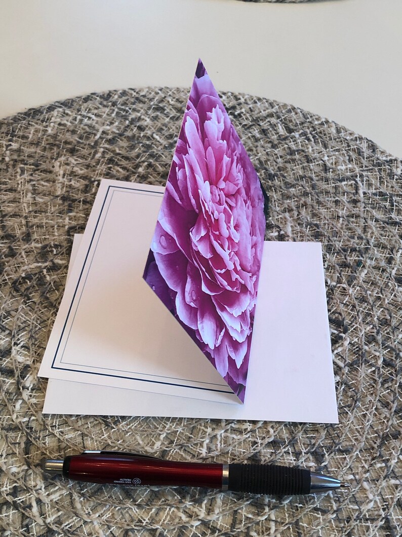 Blank Pink Floral Note card Set