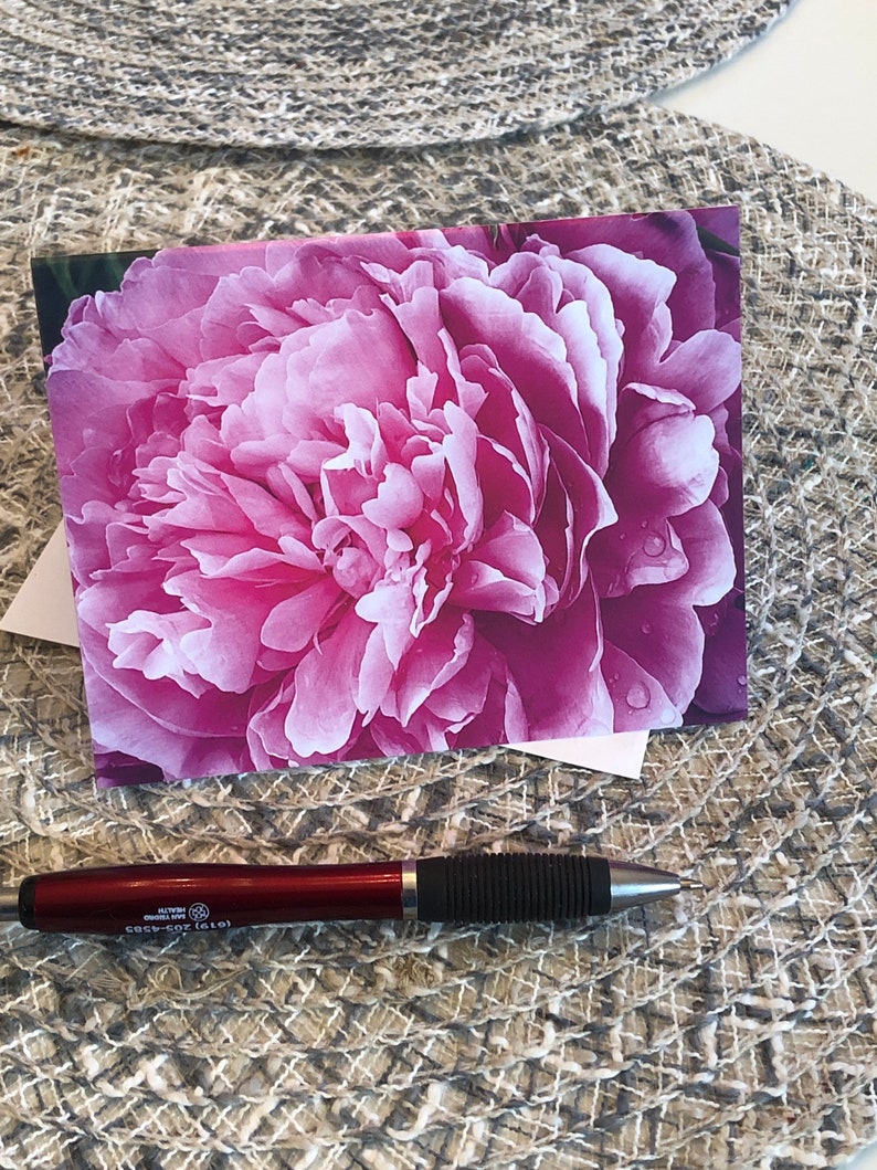 Blank Pink Floral Note card Set