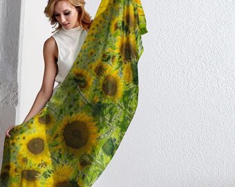 Sunflower Scarf, 100% Modal for Lucious softness.