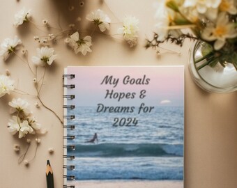 2024 Journal Spiral Notebook - Custom Journal with Ruled Lines for your Hopes & Dreams