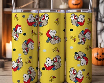 Envoltura para vaso de 20 oz con diseño de perro de dibujos animados - PNG de dibujos animados - Diseño de sublimación digital - Descarga instantánea