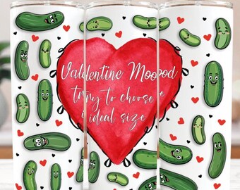 Valentine Cartoon Tumbler Wrap 20oz - Valentines Day Wrap - Cartoon PNG - Digital Sublimation Design - Instant Download