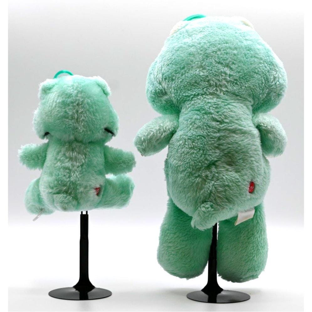 Vintage 1983 Care Bears Bedtime Bear Pair – Teal Blue 13” & Mini