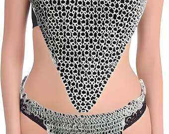 Aluminum Chainmail Bikini – Medieval Lingerie Armor, Cosplay Costume
