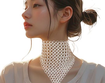 Aluminum Butted Chainmail Necklace: Lightweight Medieval Viking Style
