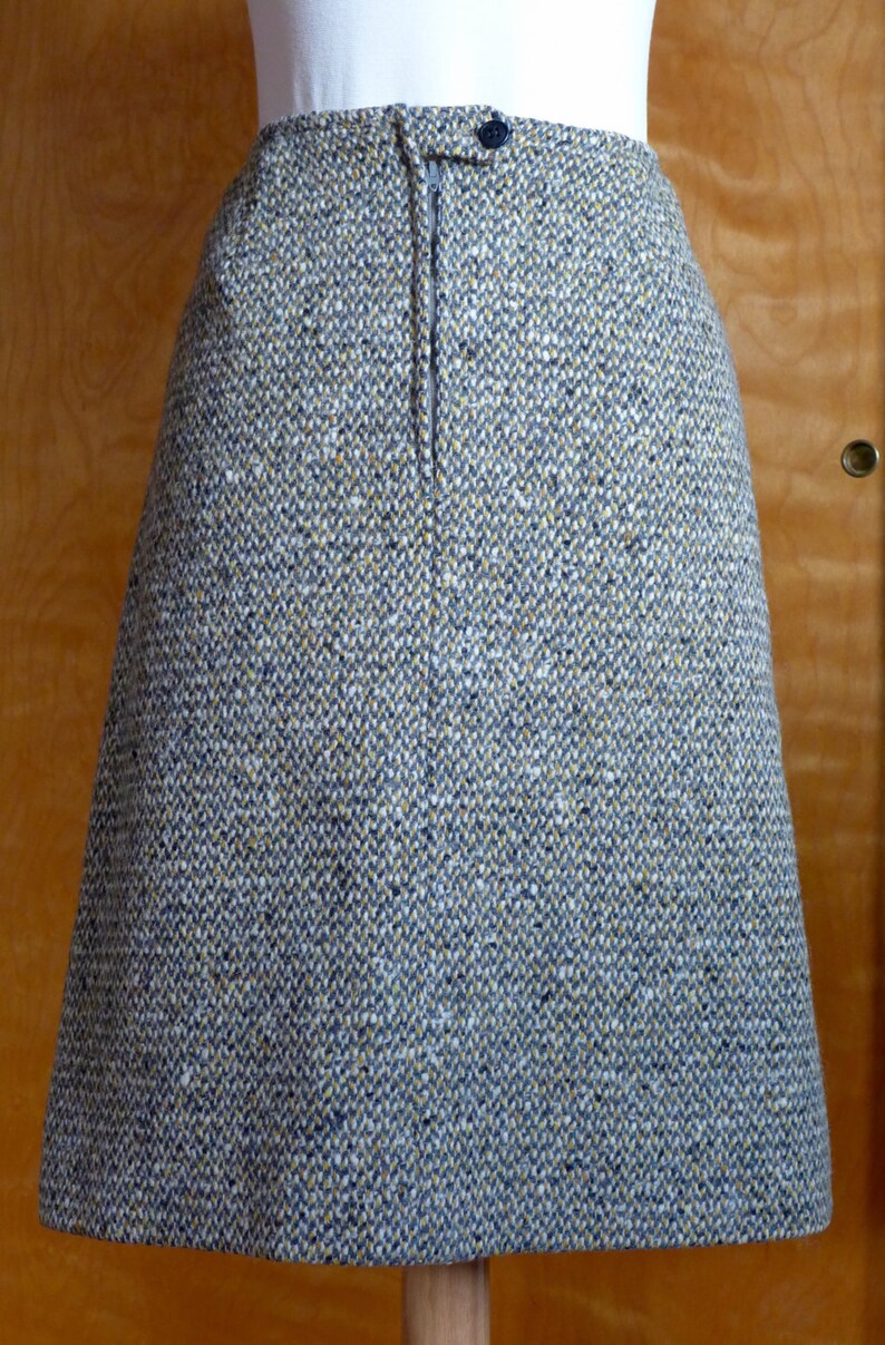 Vintage 1960s Pendleton Wool Tweed A-line Skirt Gray White - Etsy