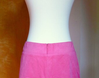 Soft Ultrasuede Hot Pink Miniskirt Sz 4 Spooner Prague