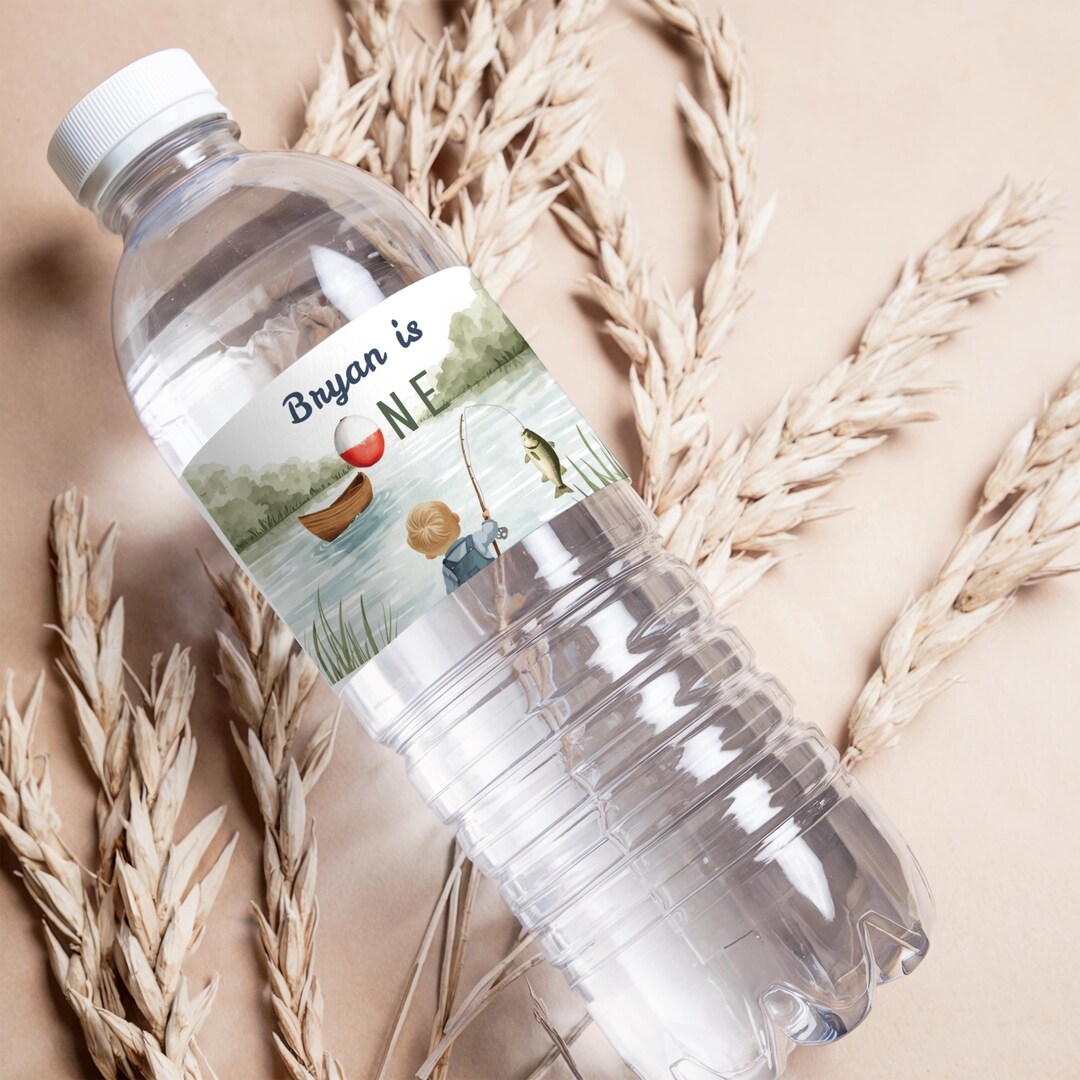 Ofishally One Birthday, Water Bottle Label Template, First Birthday ...