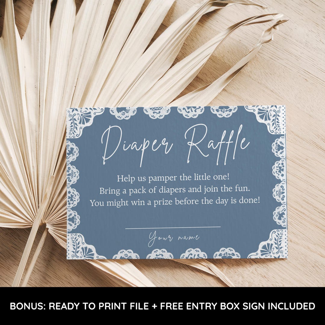 Cielito Lindo Baby Shower Diaper Raffle Ticket (digital Download) - Etsy